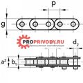 Однорядная цепь с прямыми пластинами 16B1 Chiaravalli Артикул: 74125607